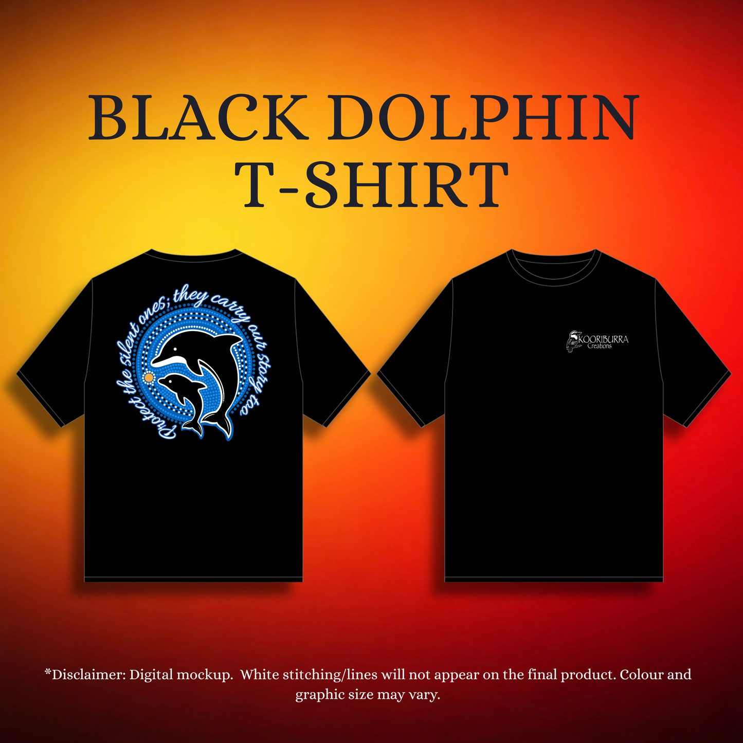 Black dolphin T-shirt